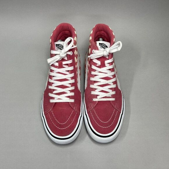 Vans Men's Pro Classics Old Skool Cherckerboard‎ High Top Lace Up Sneakers - Picture 3 of 13